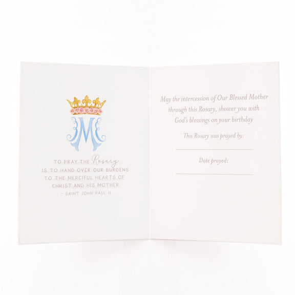 Rosary Birthday Prayer Card: Sprinkles - Shepherd Me Shop