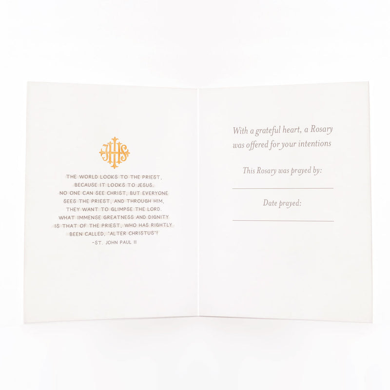 Thank You Rosary Card for Priests