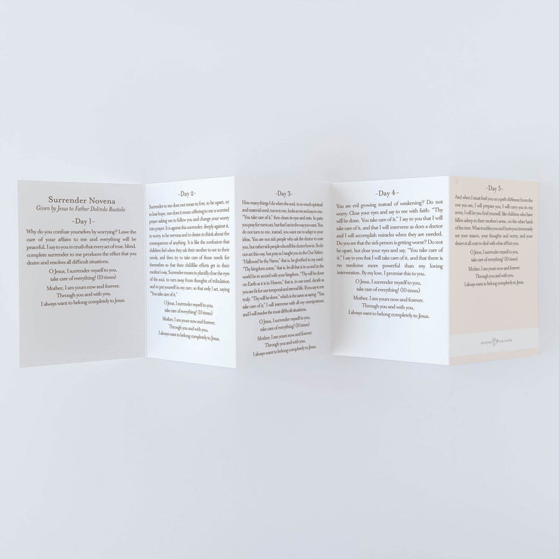 Surrender Novena Prayer Card | Beige - Shepherd Me Shop