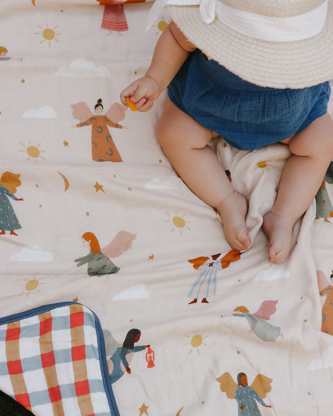 Guardian Angels Deluxe Muslin Baby Blanket Quilt - Shepherd Me Shop