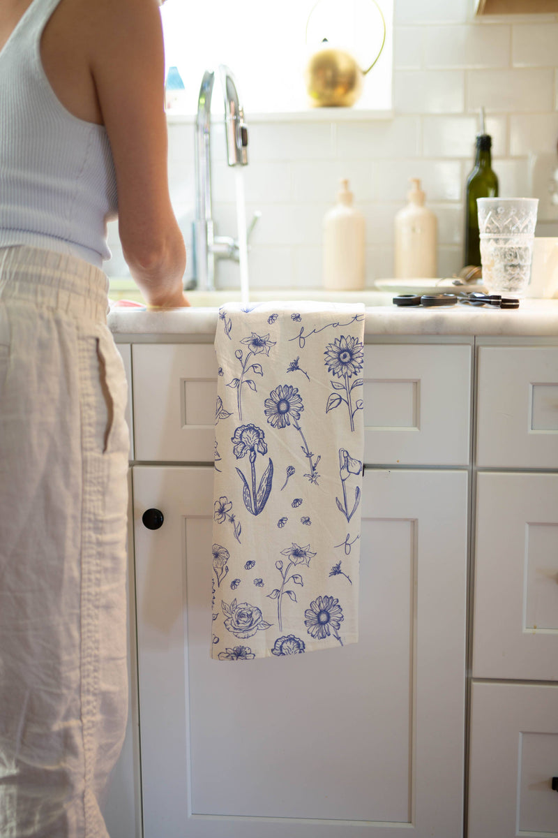 Fiat Floral Tea Towel