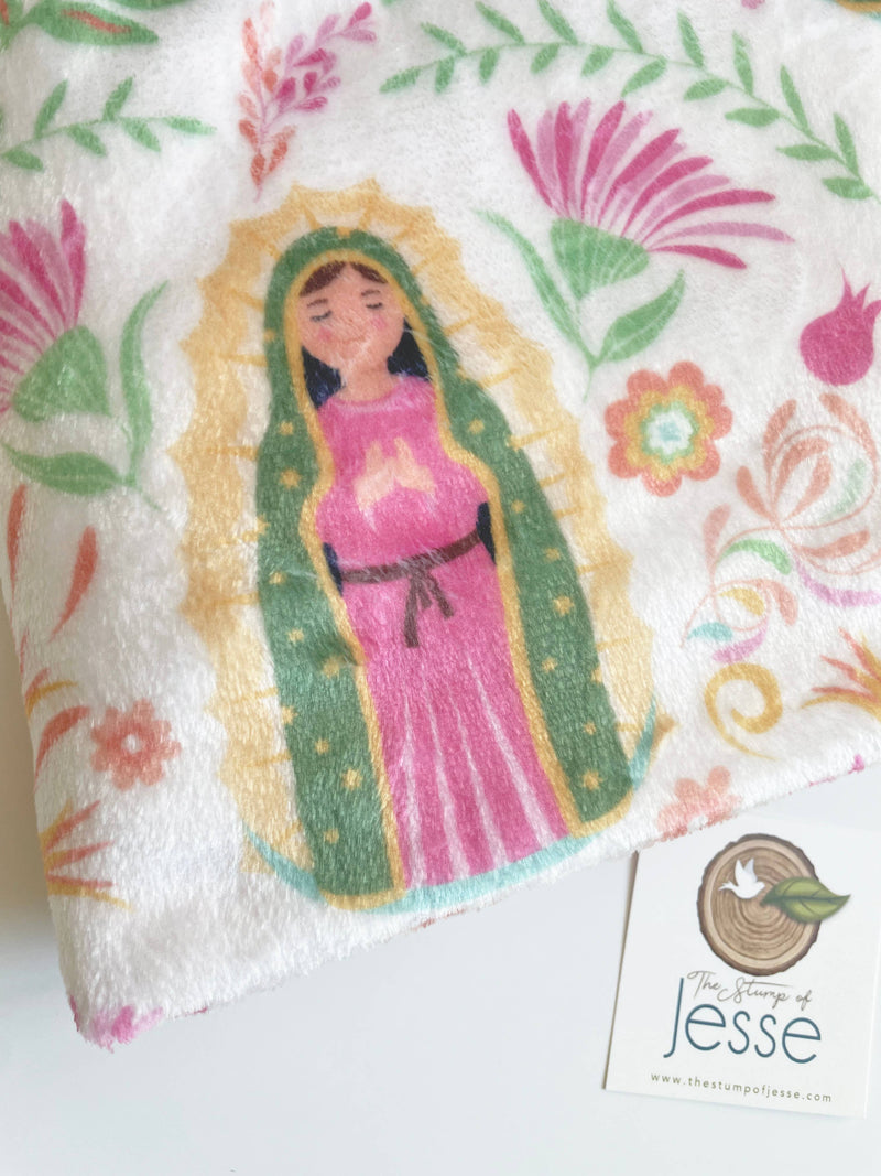 Our Lady of Guadalupe Minky Blanket: 50" x 60"