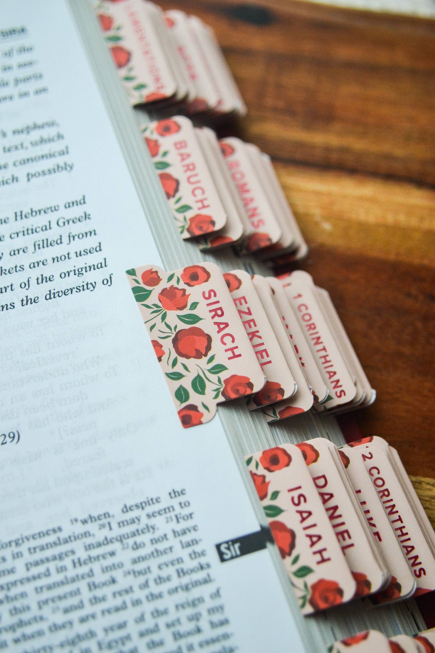 "Shower of Roses" Catholic Bible Tabs - Shepherd Me Shop