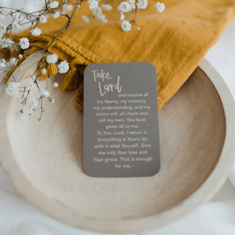 Suscipe Prayer Card – St. Ignatius’ Prayer of Surrender - Shepherd Me Shop