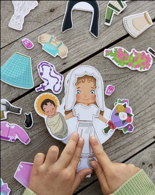 My Saint Thérèse Magnetic Wooden Dress-Up Doll - Shepherd Me Shop
