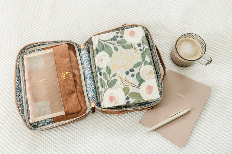 Bible Bag Crossbody: Mocha Bible Cover
