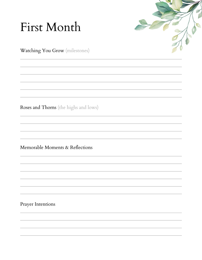 Catholic Pregnancy & Baby Journal