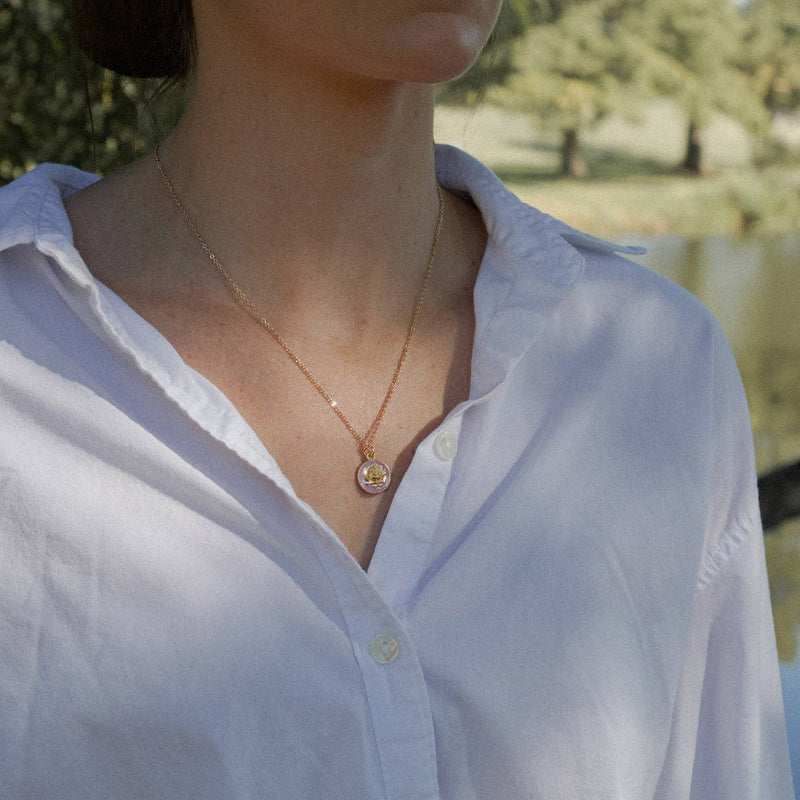Miraculous Rose Necklace: Lavender