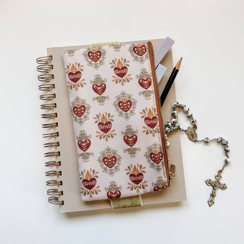 Holy Family Hearts Catholic Bible Pouch
