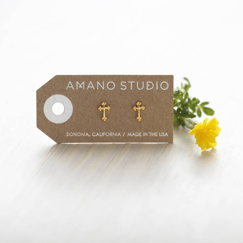 Cross Studs - Shepherd Me Shop