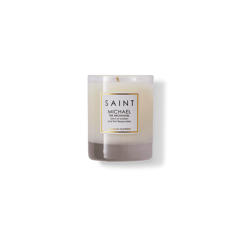 Saint Michael the Archangel Prayer Candle: Arabian Flowers - Shepherd Me Shop