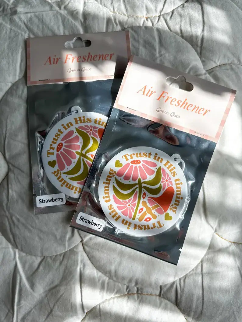 Trust in God's Timing Car Air Freshener - Shepherd Me Shop