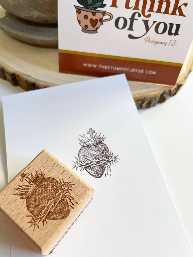 Sacred Heart of Jesus Rubber Stamp