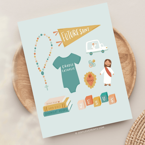 Catholic Baby Greeting Card - Shepherd Me Shop