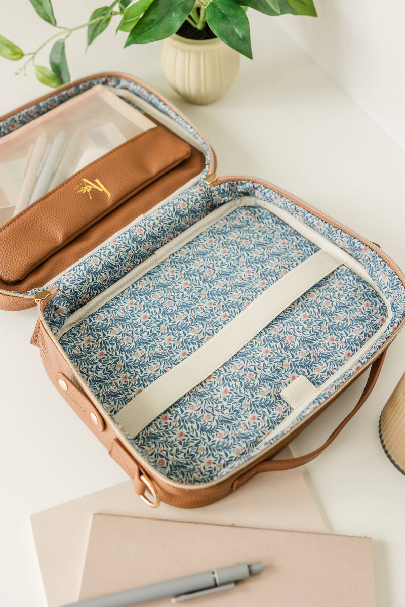 Bible Bag Crossbody: Mocha Bible Cover