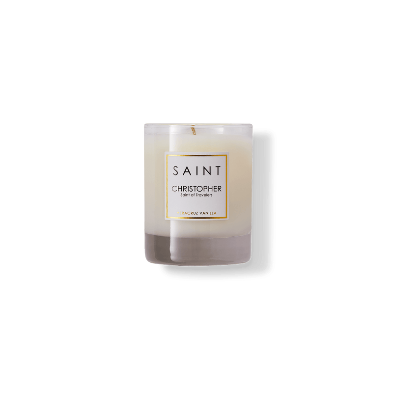 Saint Christopher Prayer Candle: Veracruz Vanilla - Shepherd Me Shop