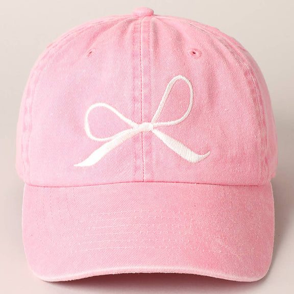 Our Lady, Undoer of Knots Bow Embroidered Baseball Cap - Light Pink - Shepherd Me Shop