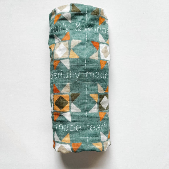 Fearfully and Wonderfully Made Baby Swaddle – Catholic Muslin Blanket - Shepherd Me Shop
