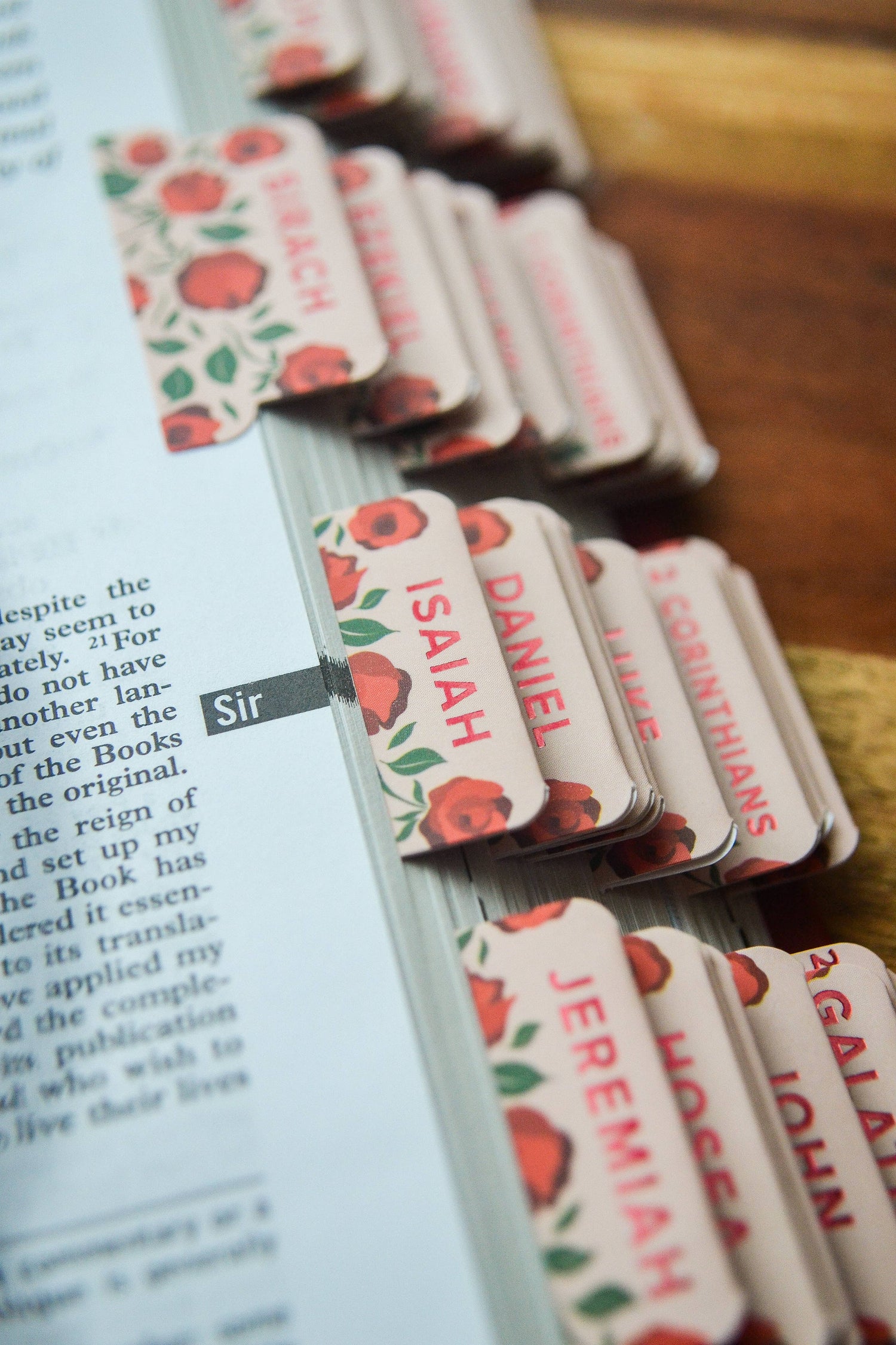 "Shower of Roses" Catholic Bible Tabs - Shepherd Me Shop