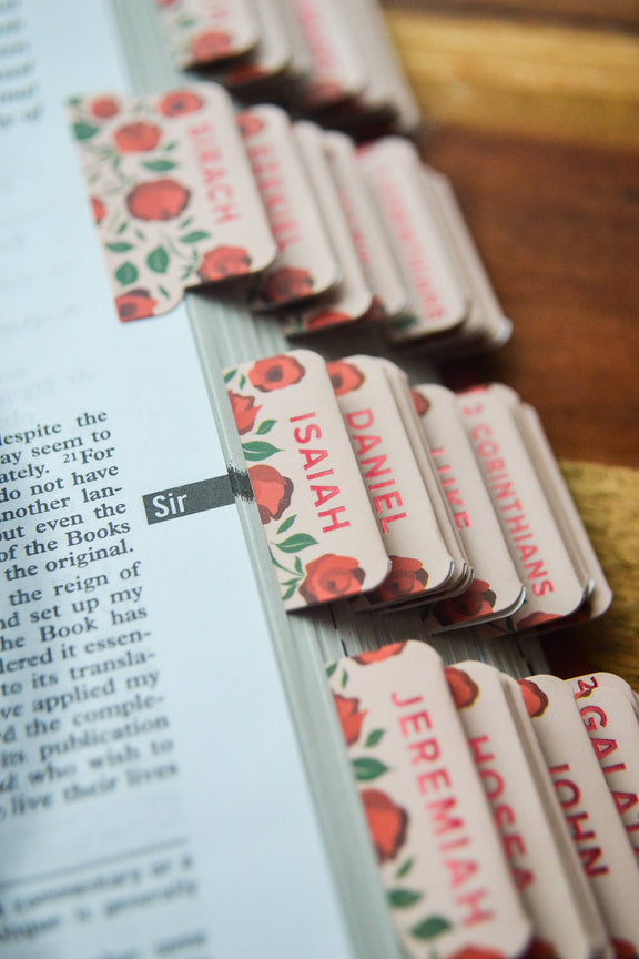 "Shower of Roses" Catholic Bible Tabs - Shepherd Me Shop