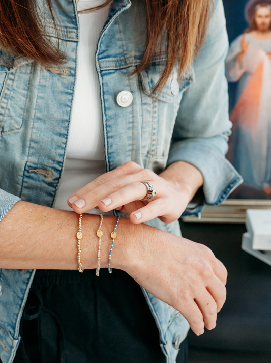 Divine Mercy Bracelets: Ocean Blue