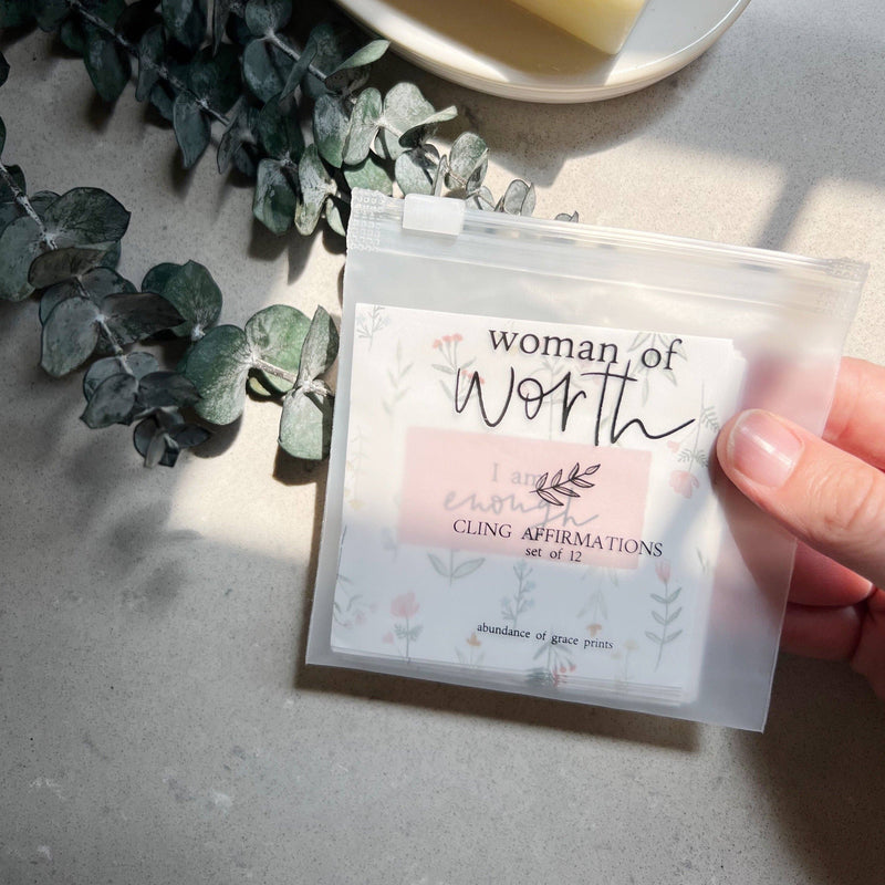 Woman of Worth Cling Affirmations - Shepherd Me Shop