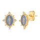 Our Lady of Lourdes Earrings: French Blue