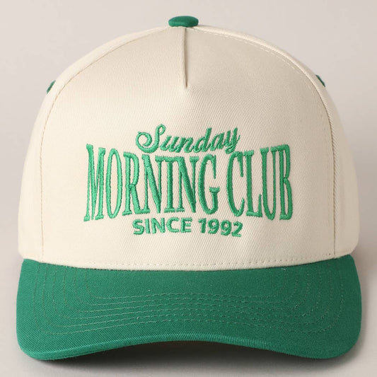 Sunday Morning Club Two-Tone Trucker Hat: Green - Shepherd Me Shop