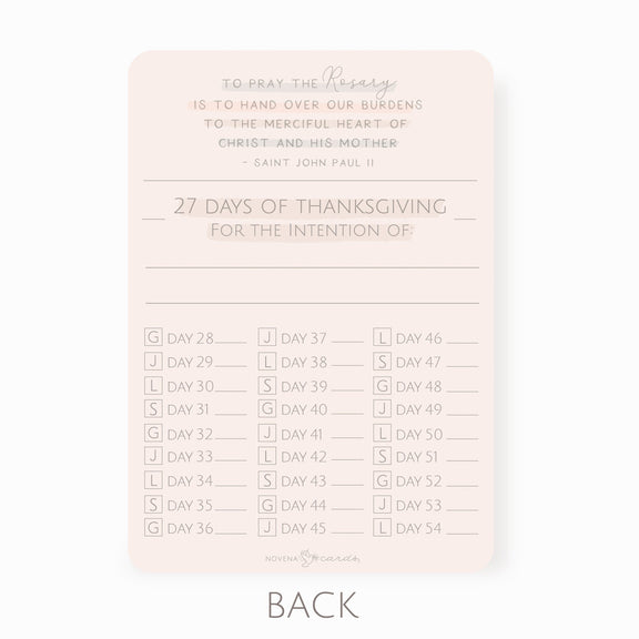 54-Day Rosary Novena Checklist - Shepherd Me Shop