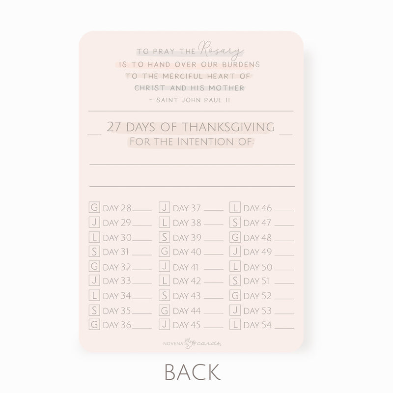 54-Day Rosary Novena Checklist - Shepherd Me Shop