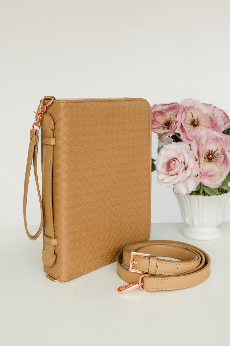 Bible Cover Crossbody: Caramel