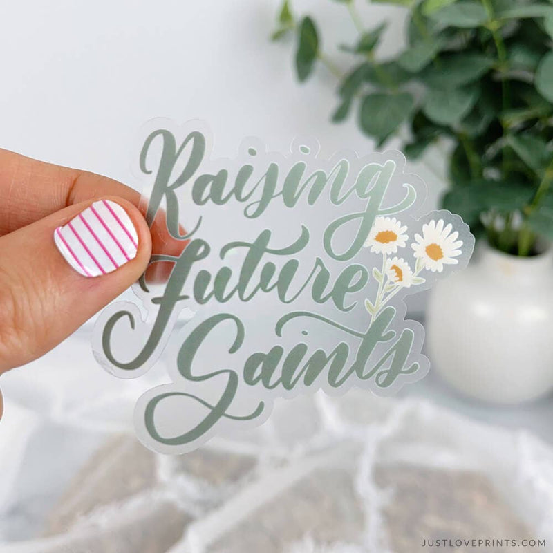 Raising Future Saints Vinyl Sticker - Shepherd Me Shop