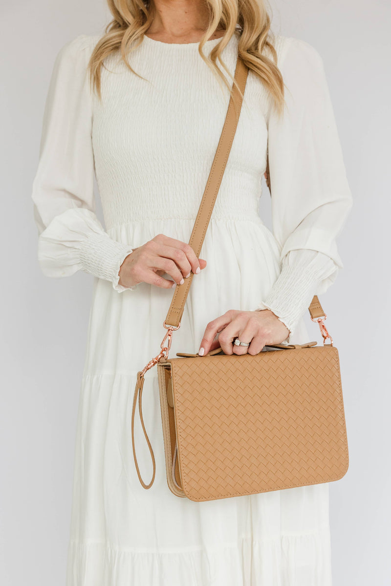 Bible Cover Crossbody: Caramel