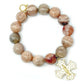 Mary Cross Moonstone Bracelet