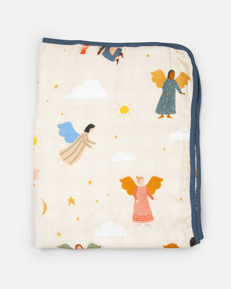 Guardian Angels Deluxe Muslin Baby Blanket Quilt - Shepherd Me Shop