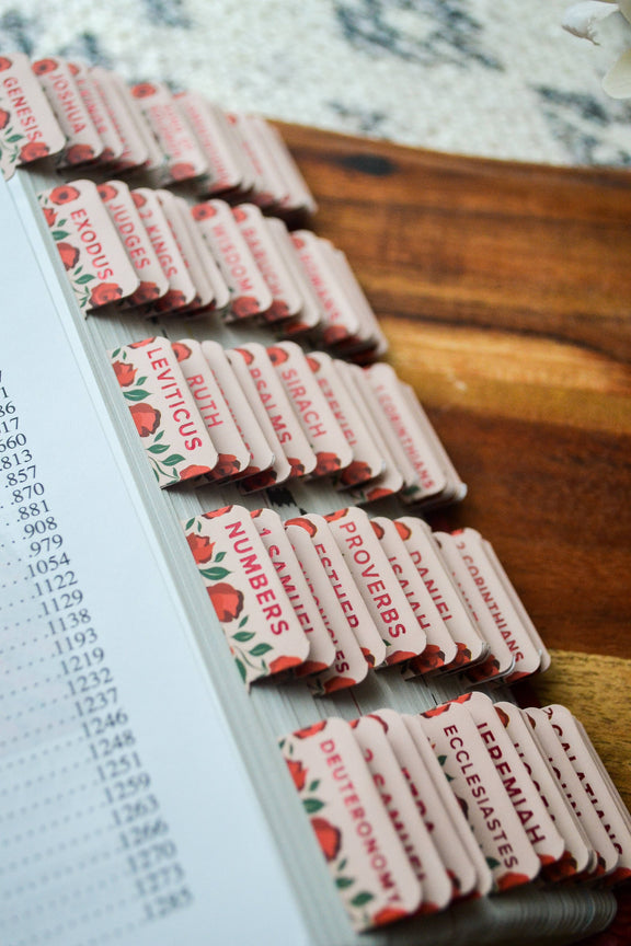 "Shower of Roses" Catholic Bible Tabs - Shepherd Me Shop