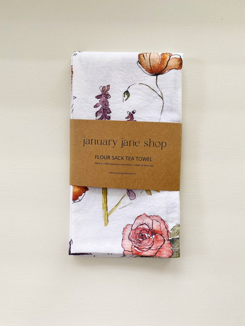 Little Way Floral Tea Towel