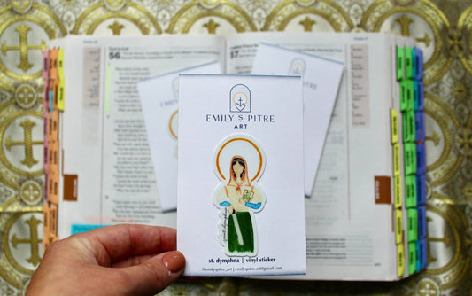 St. Dymphna Sticker - Shepherd Me Shop