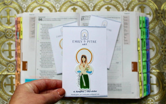 St. Dymphna Sticker - Shepherd Me Shop