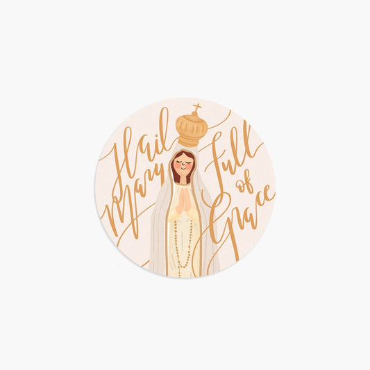 Hail Mary Full of Grace Sticker - Shepherd Me Shop