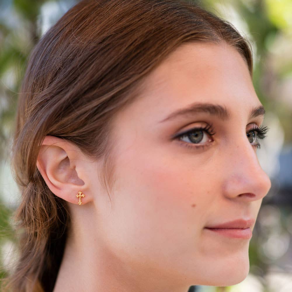 Cross Studs - Shepherd Me Shop