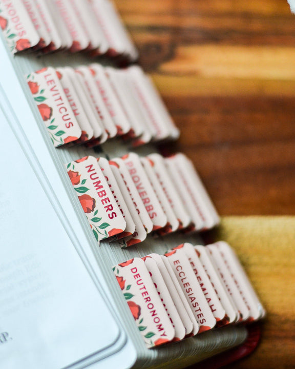 "Shower of Roses" Catholic Bible Tabs - Shepherd Me Shop