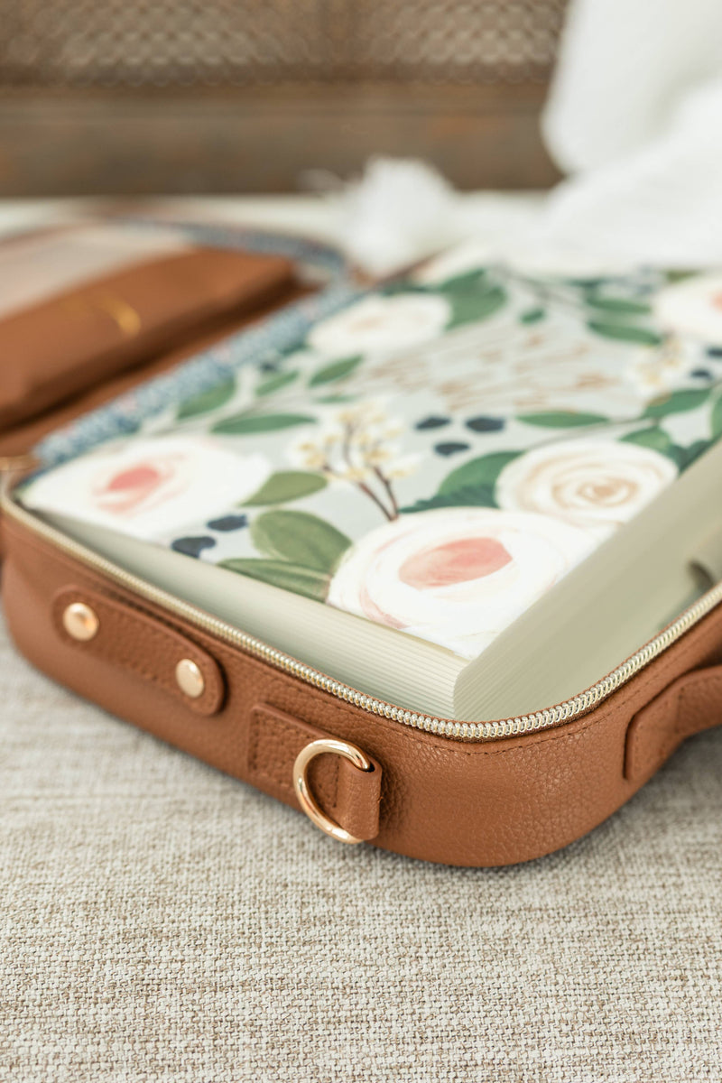 Bible Bag Crossbody: Mocha Bible Cover