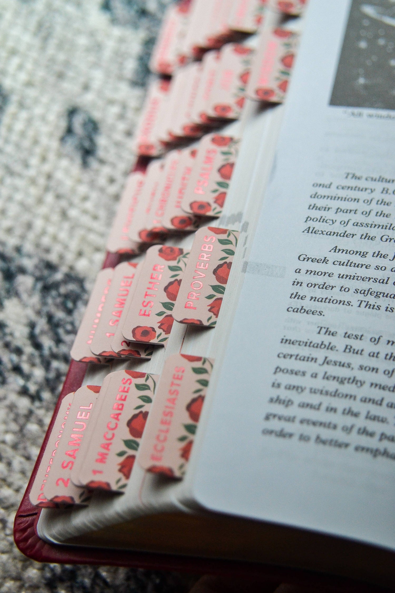"Shower of Roses" Catholic Bible Tabs - Shepherd Me Shop