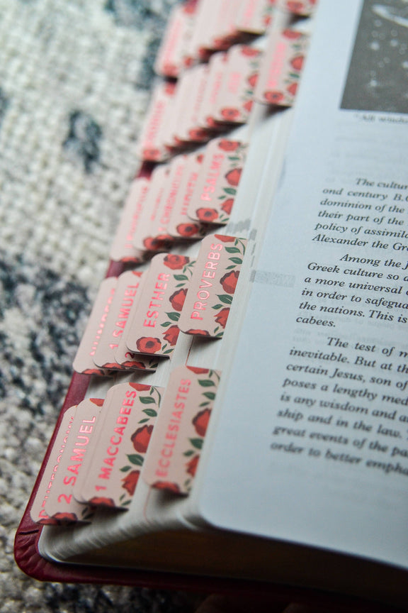 "Shower of Roses" Catholic Bible Tabs - Shepherd Me Shop