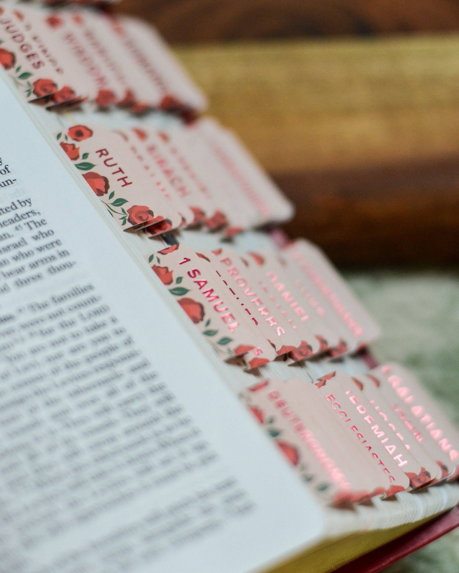 "Shower of Roses" Catholic Bible Tabs - Shepherd Me Shop