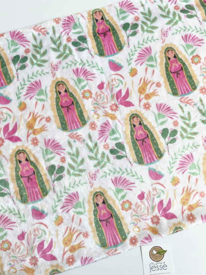 Our Lady of Guadalupe Minky Blanket: 50" x 60"