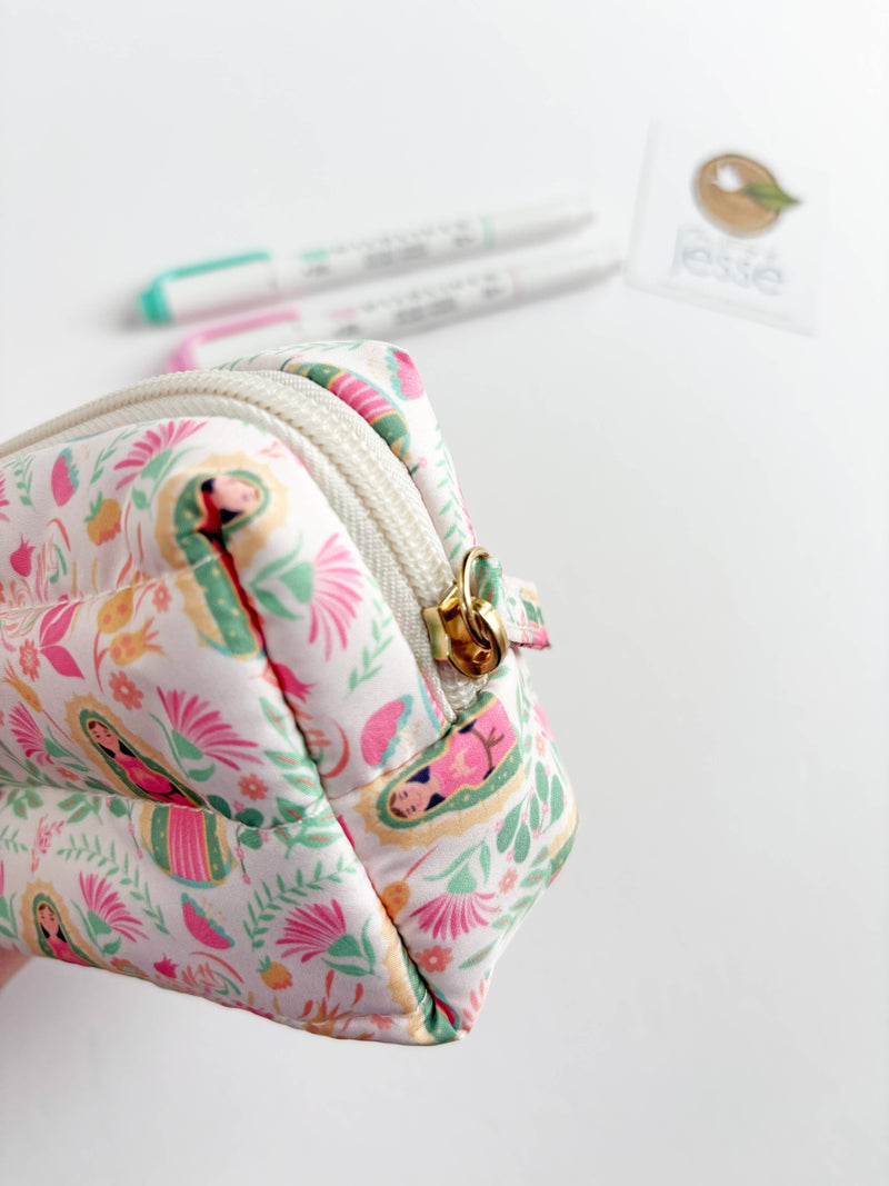 Our Lady of Guadalupe lightweight waterproof puffer pouch