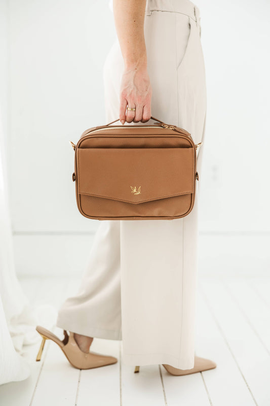 Bible Bag Crossbody: Mocha Bible Cover