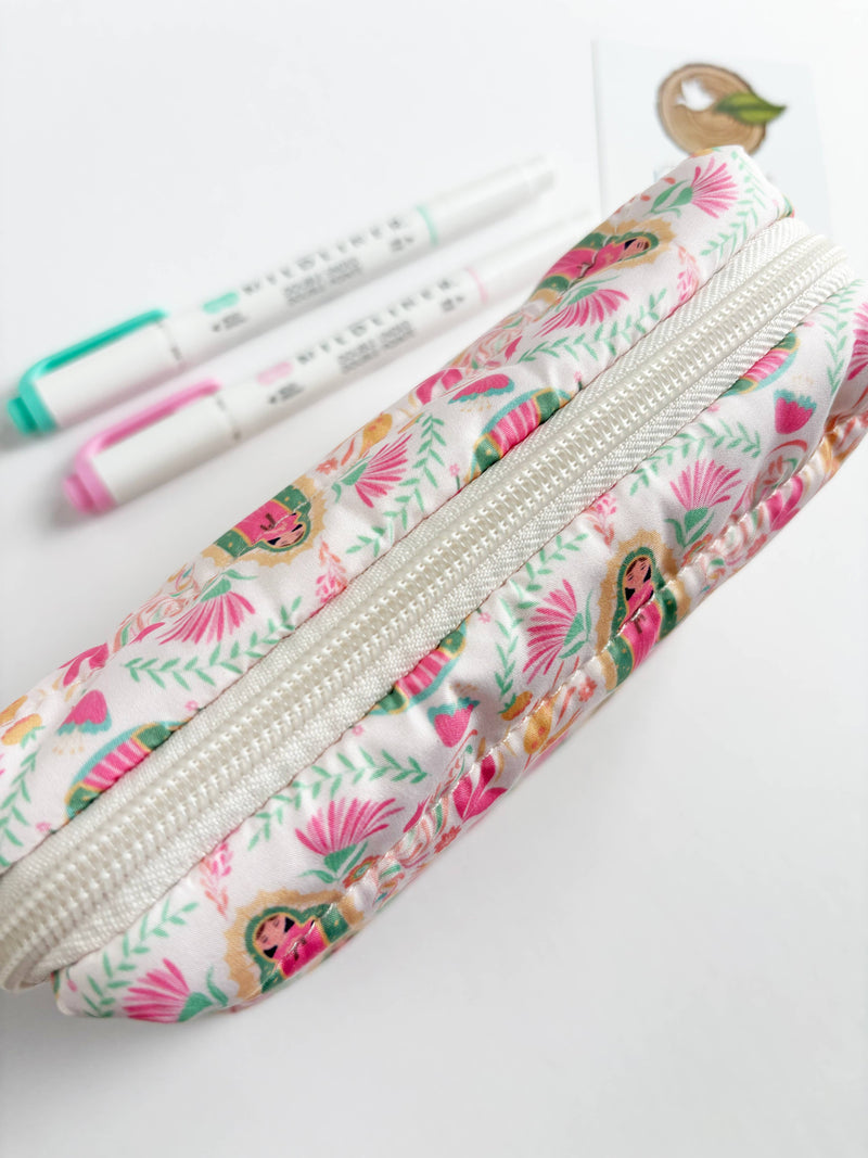 Our Lady of Guadalupe lightweight waterproof puffer pouch